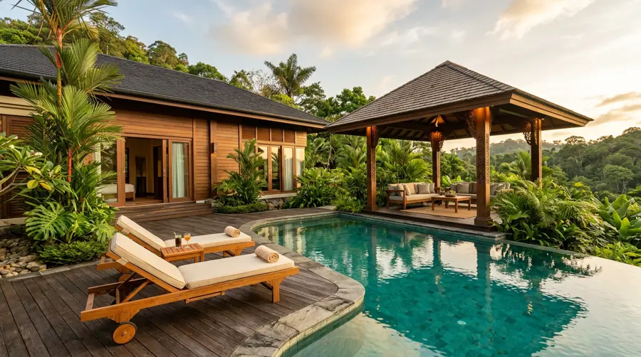 Private pool deck